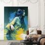 plakaty: Plakat Kobieta abstrakcja kolorowa - format 50x70 cm - do salonu