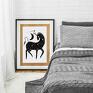 Hogstudio black unicorn 30x40 cm plakat dla dzieci grafika