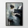 Plakat Fortepian - format 50x70 cm Piano Lesson - do gabinetu plakaty