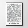 plakaty: Warszawa - 30x40 cm plakat mapa