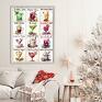 święta prezenty - świąteczne 40x50 cm (8 2 0038) plakaty z drinkami kolorowe drinki plakat do jadalni