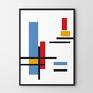 unikalne mondrian - format 40x50 cm plakat abstrakcja