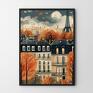 Jesień w Paryżu - format 61x91 cm - plakaty plakat ilustracja