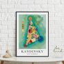 Kandinsky Bunt im Dreieck - plakat 40x50 cm - modne plakaty do salonu kolorowe