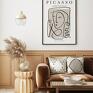 Plakat w stylu Picasso - format 30x40 cm - beżowy