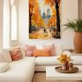 jesienny obraz plakaty dekoracje miasto - format 50x70 cm do wnętrza plakat do domu