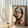 do wnętrza czerwone ex machina portret kobiety - format 61x91 cm modny plakat