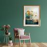 plakaty: Florystyczny - minimalistyczny zielony 40x50 cm - abstrakcyjny - plakat boho