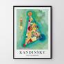 Kandinsky Bunt im Dreieck - plakat 40x50 cm - modne plakaty kolorowe