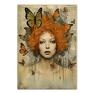 i Motyle 50x70 cm (2 0111) - plakaty na ścianę retro plakat kobieta