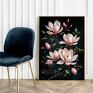 Hogstudio desenio plakaty botaniczny kwiaty kobiecy - format A4 plakat magnolia