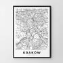 Hogstudio mapa kraków plakat krakowa - format 61x91 cm plakaty