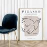 Hogstudio picasso szkic plakaty gołąb ptak - format 30x40 cm plakat