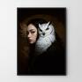 W cieniu - format 61x91 cm - dziewczyna portret - elegancki plakat sowa