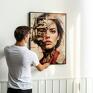 Ex Machina portret - format 30x40 cm do sypialni plakat z kobietą