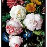 w czarnej ramie - format 61x91 cm plakat kwiaty vintage
