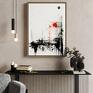 czarne plakaty plakat minimalistyczna abstrakcja - format 40x50 cm do salonu