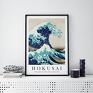 niebieskie plakaty plakat - format 70x100 cm hokusai