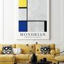 Plakat Mondrian with yellow - format 40x50 cm - plakaty