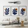 Zestaw 3 plakatów - Leaf Matisse 50x70 cm plakaty