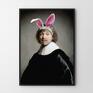 plakaty: Króliczek Rembrandta - format 50x70 cm na prezent plakat sztuka