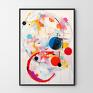 Hogstudio: abstrakcja kosmicznie kolorowa - plakat 61x91 cm - zestaw plakatów plakaty sztuka