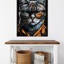 niesztampowe kot 2 plakaty 50x70 cm - portrety hipsterskich kotów - otis plakat