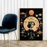 Plakat kobieta kolaż astrologia - format 40x50 cm - grafika plakaty kolaże