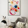 abstrakcja kosmicznie kolorowa - plakat 30x40 cm - plakaty do salonu