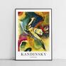 czarne plakaty kandinsky untilted - format A4 kolorowa abstrakcja plakat