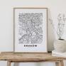 Krakowa - format 50x70 cm - plakat mapa plakaty kraków
