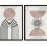 Piękny zestaw plakatów 2 części 50x70 cm w minimalistycznym stylu Mid Century Modern. CENA ZAKUPU = 2. Plakat abstrakcja