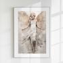 plakaty: zestaw plakatów kobieta anioł