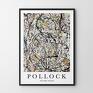 Modny Pollock Watery Paths - format 40x50 cm - plakat abstrakcja