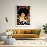 Margo art dekoracja plakat 50x70 cm kolorowa kobieta obraz