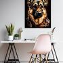 brązowe 2 plakaty 50x70 cm - portrety hipsterskich psów - luna psy zwierzęta