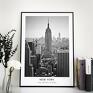 raspberryEM panorama nowy jork czarno biały plakat - miasto new york 40x50 cm (8 architektura usa