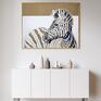 plakaty: 50x70 cm - Zebra - plakat obraz