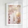 różowe zestaw plakatów - tryptyk z kobietą - 40x50 cm plakaty na ścianę do salonu