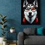 Justyna Jaszke pies 2 plakaty 50x70 cm - portrety hipsterskich psów - luna psy zwierzęta