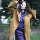 Płaszcz miodowy sztruksowy