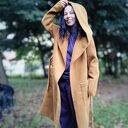 Płaszcz miodowy sztruksowy