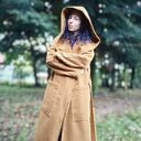 Płaszcz miodowy sztruksowy