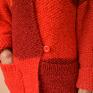 AleksandraB płaszcze sweter płaszcz ręcznie robiony na drutach kardigan
