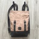 plecaki różowy plecak ze skóry i bawełny