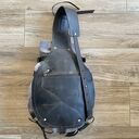 plecaki z - bawełny szary plecak „bukłak” ze skóry i