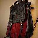 LILITH CHIMERA SMOCZA Skóra Plecak/Torba Czerwone Wino Czerń