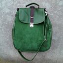 LILITH Plecak/Torba Zielona Skóra