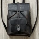 Plecak ciemno-brązowy w stylu Vintage ze skóry „Craze Horse”