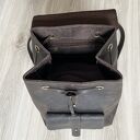 Plecak ciemno-brązowy w stylu Vintage ze skóry „Craze Horse”